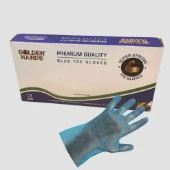 blue tpe gloves