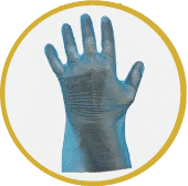 blue TPE gloves